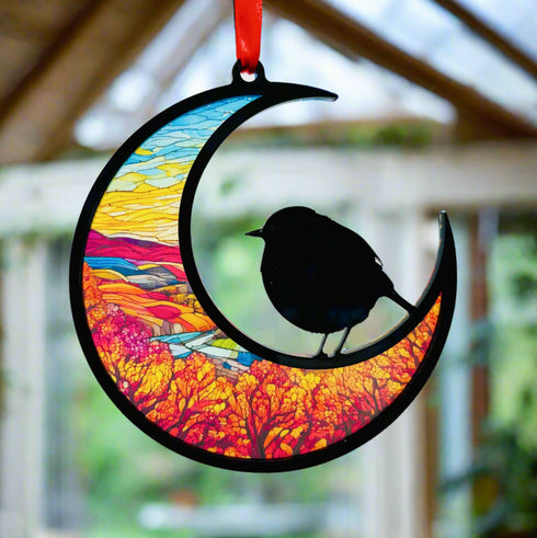Robin Moon Suncatcher